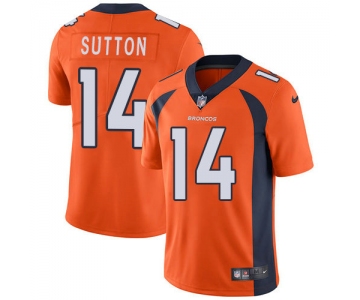 Nike Denver Broncos #14 Courtland Sutton Orange Team Color Men's Stitched NFL Vapor Untouchable Limited Jersey