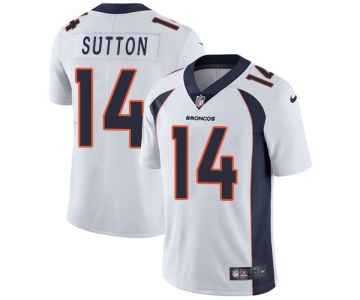 Nike Denver Broncos #14 Courtland Sutton White Men's Stitched NFL Vapor Untouchable Limited Jersey