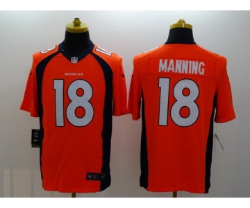Nike Denver Broncos #18 Peyton Manning 2013 Orange Limited Jersey