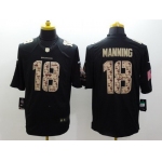 Nike Denver Broncos #18 Peyton Manning Salute to Service Black Limited Jersey