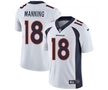 Nike Denver Broncos #18 Peyton Manning White Men's Stitched NFL Vapor Untouchable Limited Jersey