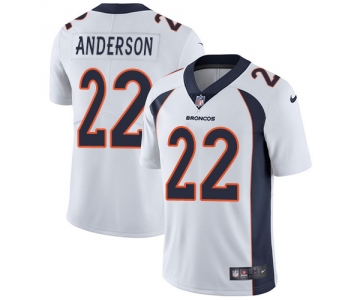 Nike Denver Broncos #22 C.J. Anderson White Men's Stitched NFL Vapor Untouchable Limited Jersey