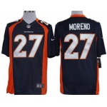 Nike Denver Broncos #27 Knowshon Moreno Blue Limited Jersey