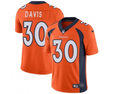 Nike Denver Broncos #30 Terrell Davis Orange Team Color Men's Stitched NFL Vapor Untouchable Limited Jersey