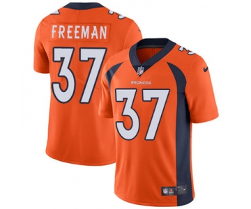 Nike Denver Broncos #37 Royce Freeman Orange Team Color Men's Stitched NFL Vapor Untouchable Limited Jersey