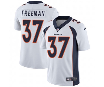 Nike Denver Broncos #37 Royce Freeman White Men's Stitched NFL Vapor Untouchable Limited Jersey