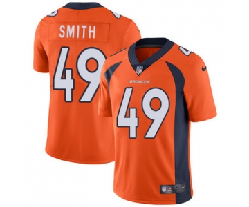 Nike Denver Broncos #49 Dennis Smith Orange Team Color Men's Stitched NFL Vapor Untouchable Limited Jersey
