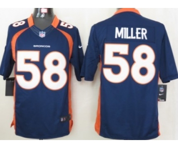 Nike Denver Broncos #58 Von Miller Blue Limited Jersey