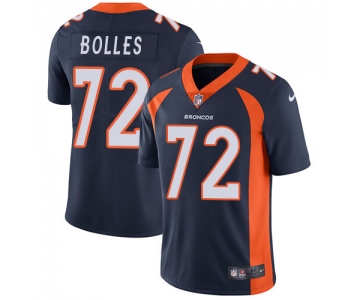 Nike Denver Broncos #72 Garett Bolles Navy Blue Alternate Men's Stitched NFL Vapor Untouchable Limited Jersey