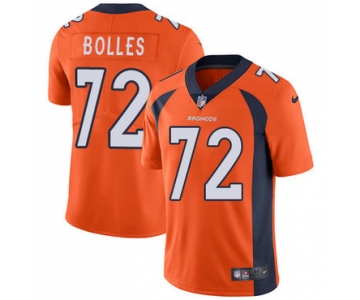 Nike Denver Broncos #72 Garett Bolles Orange Team Color Men's Stitched NFL Vapor Untouchable Limited Jersey