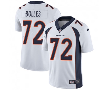 Nike Denver Broncos #72 Garett Bolles White Men's Stitched NFL Vapor Untouchable Limited Jersey