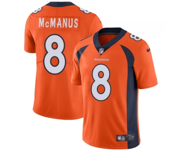 Nike Denver Broncos #8 Brandon McManus Orange Team Color Men's Stitched NFL Vapor Untouchable Limited Jersey
