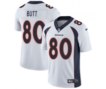 Nike Denver Broncos #80 Jake Butt White Men's Stitched NFL Vapor Untouchable Limited Jersey