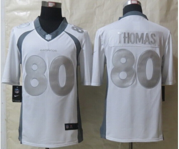 Nike Denver Broncos #80 Julius Thomas Platinum White Limited Jersey