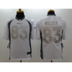 Nike Denver Broncos #83 Wes Welker Platinum White Limited Jersey