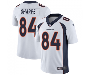Nike Denver Broncos #84 Shannon Sharpe White Men's Stitched NFL Vapor Untouchable Limited Jersey