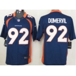 Nike Denver Broncos #92 Elvis Dumervil Blue Limited Jersey