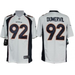 Nike Denver Broncos #92 Elvis Dumervil White Limited Jersey