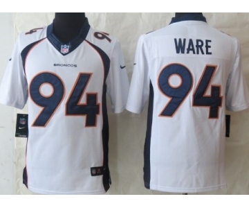 Nike Denver Broncos #94 DeMarcus Ware 2013 White Limited Jersey