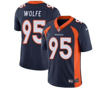 Nike Denver Broncos #95 Derek Wolfe Navy Blue Alternate Men's Stitched NFL Vapor Untouchable Limited Jersey