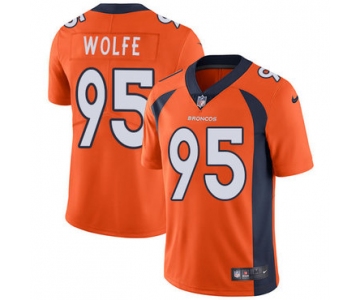 Nike Denver Broncos #95 Derek Wolfe Orange Team Color Men's Stitched NFL Vapor Untouchable Limited Jersey