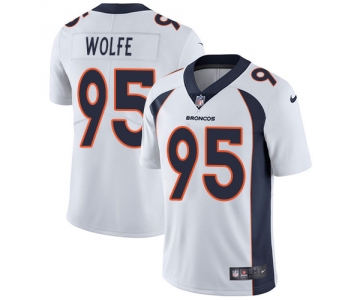 Nike Denver Broncos #95 Derek Wolfe White Men's Stitched NFL Vapor Untouchable Limited Jersey