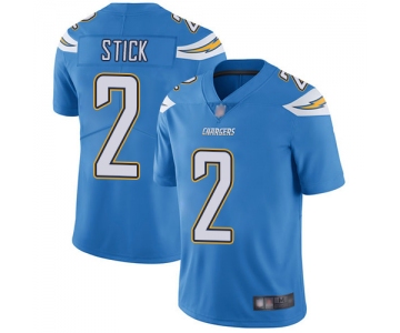 Chargers #2 Easton Stick Electric Blue Alternate Men's Stitched Football Vapor Untouchable Limited Jersey