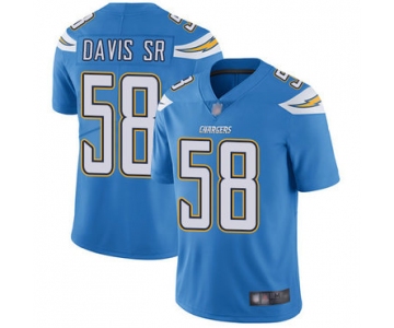 Chargers #58 Thomas Davis Sr Electric Blue Alternate Men's Stitched Football Vapor Untouchable Limited Jersey