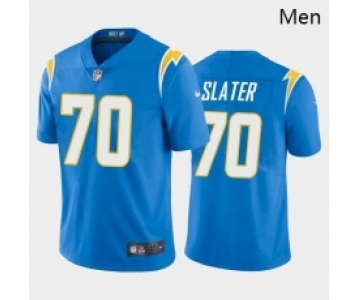 Men Los Angeles Chargers #70 Rashawn Slater White Blue 2021 Draft Jersey