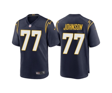 Men's Los Angeles Chargers #77 Zion Johnson Navy Limited Stitched Jersey