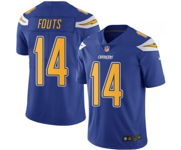 Nike Chargers #14 Dan Fouts Electric Blue Men's Stitched NFL Limited Rush Jersey