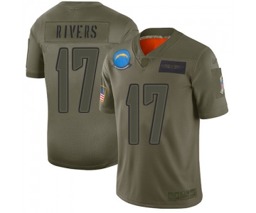 Nike Chargers #17 Philip Rivers Camo Men's Stitched NFL Limited 2019 Salute To Service Jersey