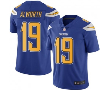 Nike Chargers #19 Lance Alworth Electric Blue Men's Stitched NFL Limited Rush Jersey
