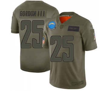 Nike Chargers #25 Melvin Gordon III Camo Men's Stitched NFL Limited 2019 Salute To Service Jersey