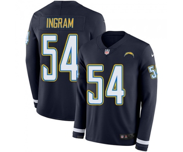 Nike Chargers 54 Melvin Ingram Navy Blue Team Color Men's Stitched NFL Limited Therma Long Sleeve Jersey