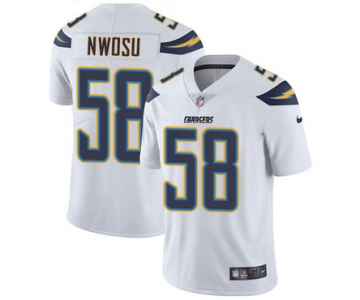 Nike Chargers #58 Uchenna Nwosu White Men's Stitched NFL Vapor Untouchable Limited Jersey