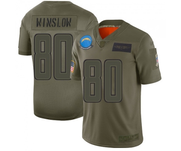 Nike Chargers #80 Kellen Winslow Camo Men's Stitched NFL Limited 2019 Salute To Service Jersey