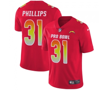 Nike Los Angeles Chargers #31 Adrian Phillips Red Men's Stitched NFL Limited AFC 2019 Pro Bowl Jersey