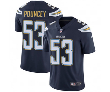 Nike Los Angeles Chargers #53 Mike Pouncey Navy Blue Team Color Men's Stitched NFL Vapor Untouchable Limited Jersey