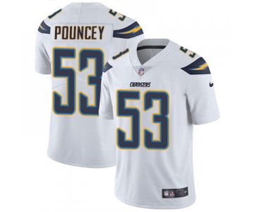 Nike Los Angeles Chargers #53 Mike Pouncey White Men's Stitched NFL Vapor Untouchable Limited Jersey