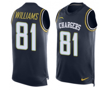 Nike Los Angeles Chargers #81 Mike Williams Navy Blue Team Color Men's Stitched NFL Limited Tank Top Jersey
