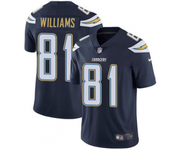 Nike Los Angeles Chargers #81 Mike Williams Navy Blue Team Color Men's Stitched NFL Vapor Untouchable Limited Jersey