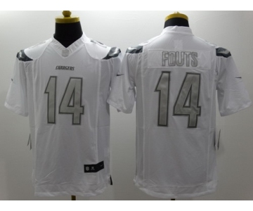 Nike San Diego Chargers #14 Dan Fouts Platinum White Limited Jersey