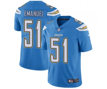 Nike San Diego Chargers #51 Kyle Emanuel Electric Blue Alternate Men's Stitched NFL Vapor Untouchable Limited Jersey