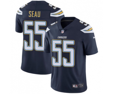 Nike San Diego Chargers #55 Junior Seau Navy Blue Team Color Men's Stitched NFL Vapor Untouchable Limited Jersey