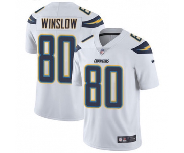 Nike San Diego Chargers #80 Kellen Winslow White Men's Stitched NFL Vapor Untouchable Limited Jersey
