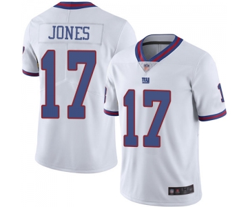 Giants #17 Daniel Jones White Men's Stitched Football Limited Rush Jersey