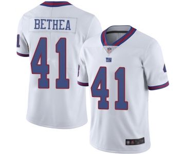 Giants #41 Antoine Bethea White Men's Stitched Football Limited Rush Jersey