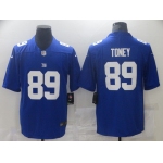 Men New York Giants 89 Toney Blue Nike Vapor Untouchable Limited 2021 NFL Jersey