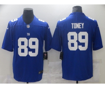 Men New York Giants 89 Toney Blue Nike Vapor Untouchable Limited 2021 NFL Jersey